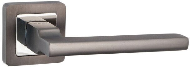 Дверные ручки S-Locked A-120-р MBN/CP графит для межкомнатной двери - фотография № 3