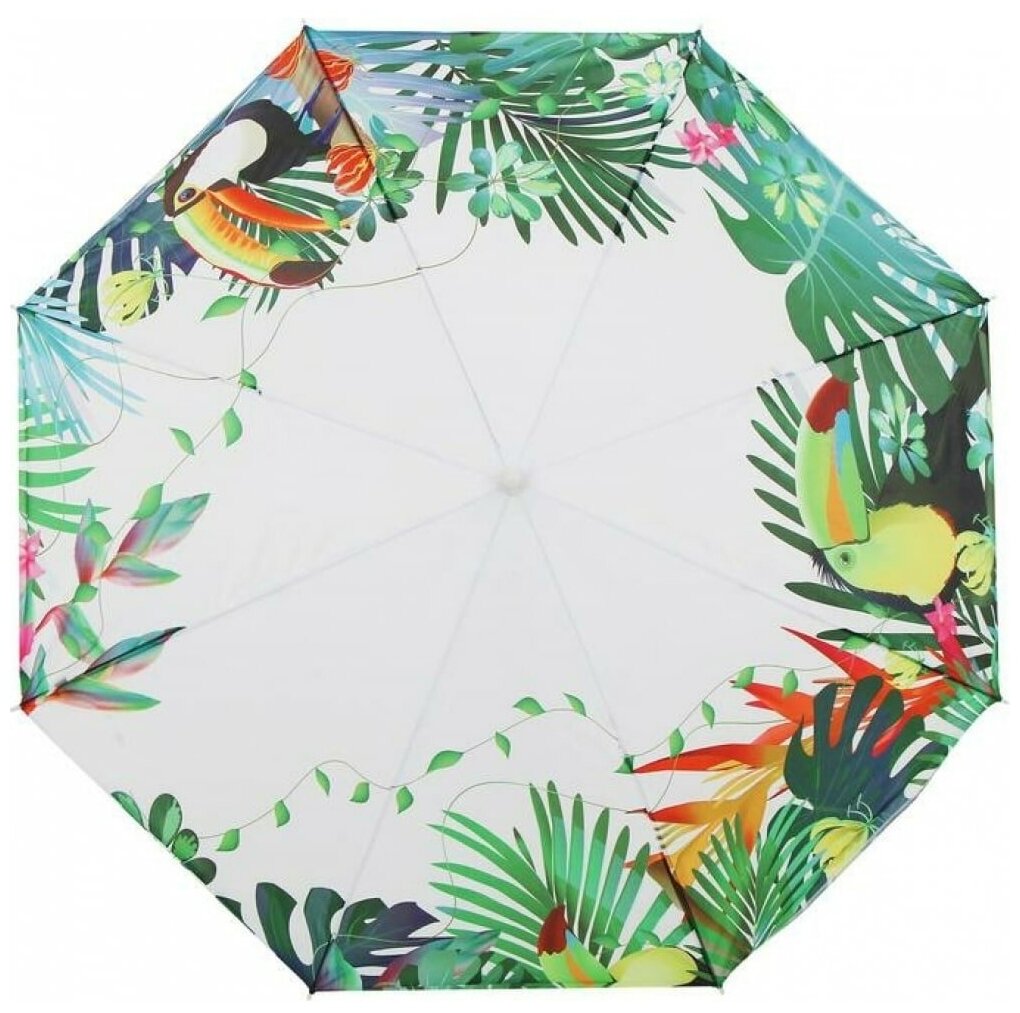 Зонт пляжный, d-210, см h-200 см - фотография № 1