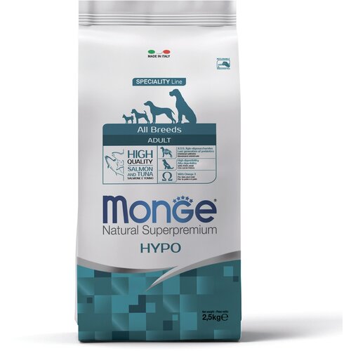 Monge Dog Speciality Hypo корм с лососем и тунцом для взрослых собак всех пород 2,5 кг