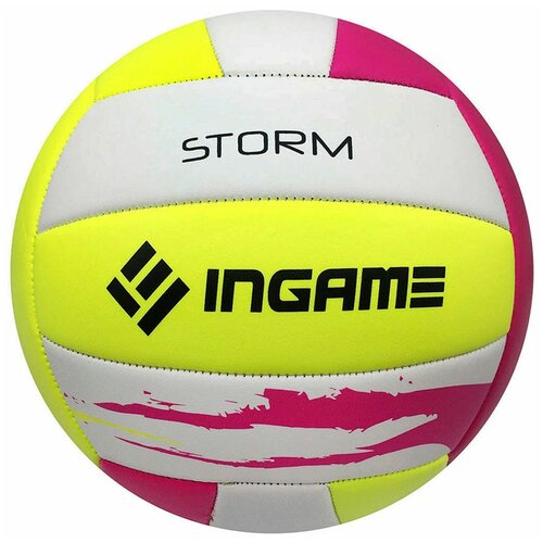 фото Мяч волейбольный ingame storm цв.розовый желтый белый