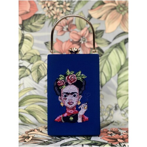 Сумка  клатч Firebird повседневная, текстиль, неопрен, металл, пластик, синий