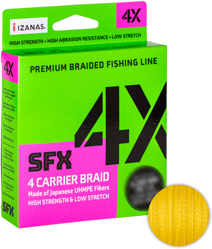 Плетёный шнур Sufix Sfx Braid X4 135м. 0.235мм. Yellow