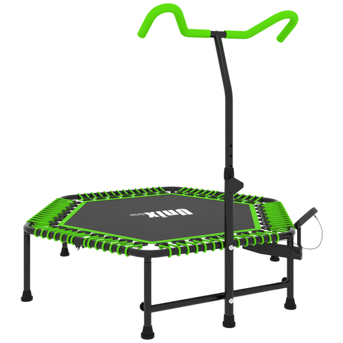 Каркасный батут Unix Line Fitness green PRO 130х124х124 см , черный/зеленый