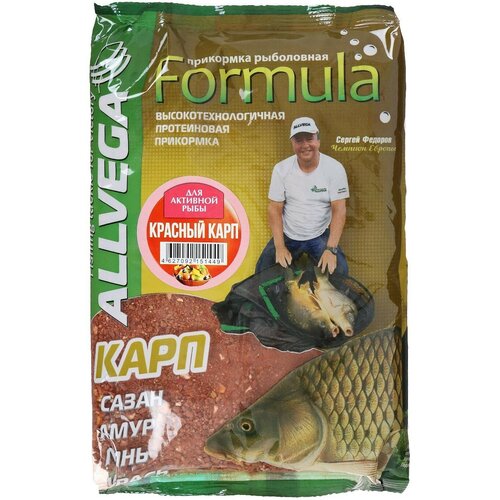 Прикормка Allvega Formula Red Carp, красный карп, 900 г прикормка mironov рыбачок 700гр тутти фрутти