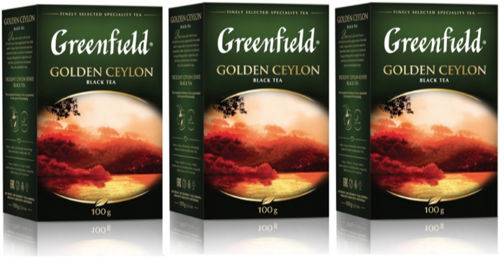 Чай черный Greenfield Golden Ceylon 100 грамм 3 штуки