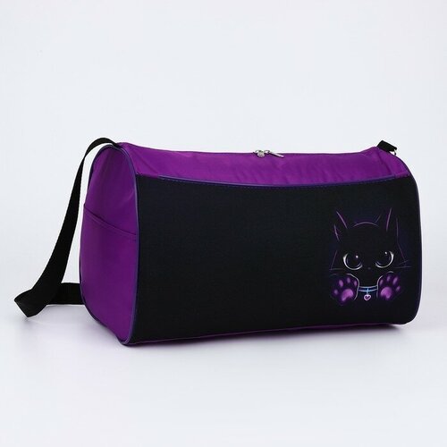 Сумка спортивная , черный, фиолетовый сумка спортивная fairtex 32х35х70 см фиолетовый