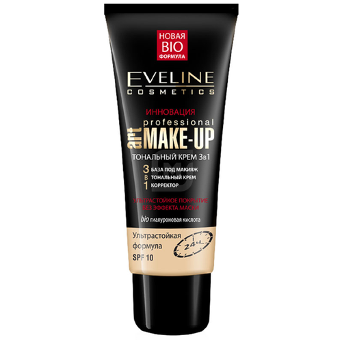 Eveline Cosmetics Тональный крем Art Scenic Professional Make Up, 30 мл/30 г, оттенок: слоновая кость, 1 шт. eveline cosmetics тональный крем art professional make up spf 10 30 мл 30 г оттенок пастельный 1 шт