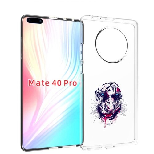 Чехол MyPads безумный тигр для Huawei Mate 40 Pro (NOH-NX9) задняя-панель-накладка-бампер