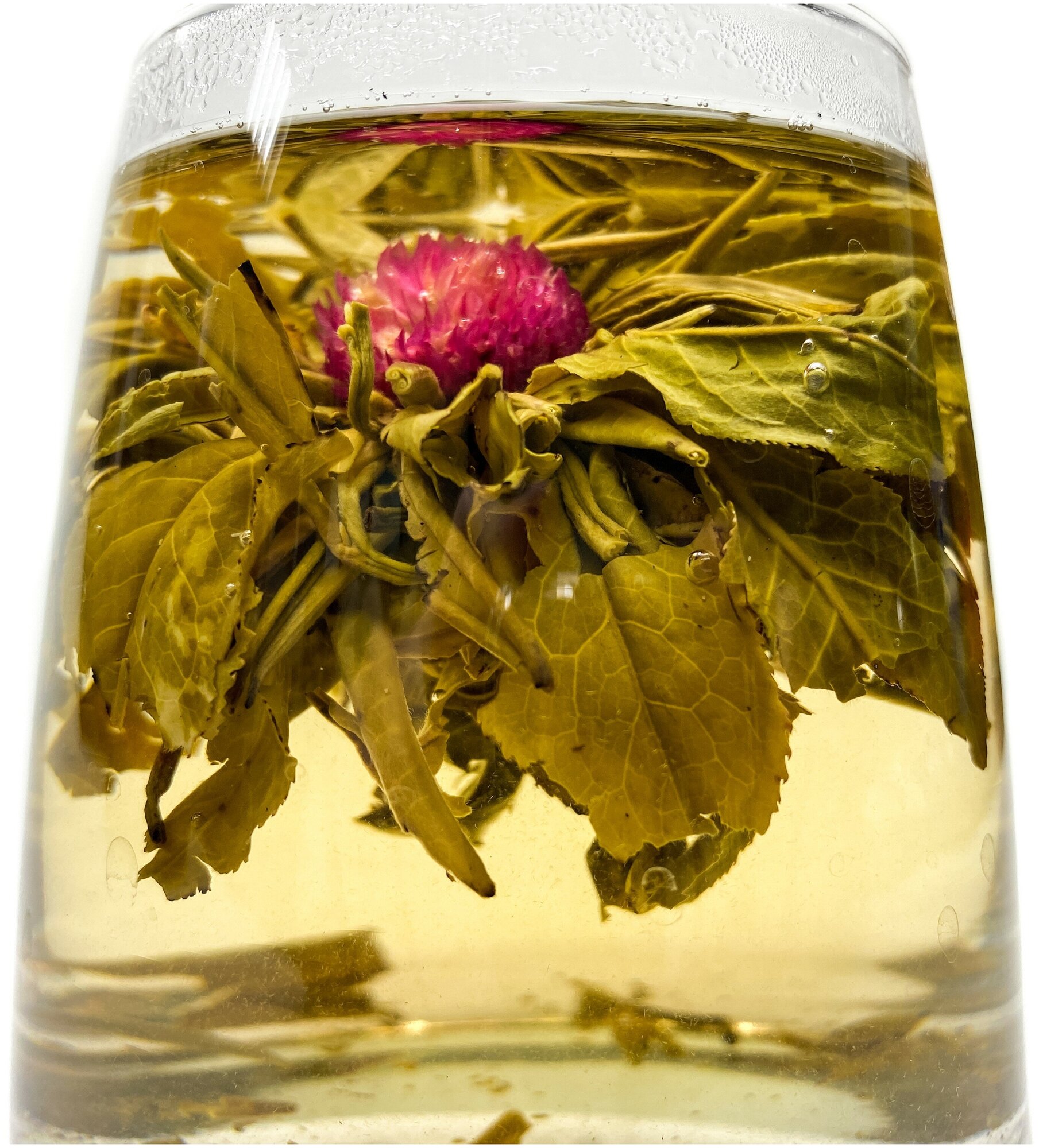 Связанный чай листовой цветок распускающийся Жасмин и Клевер, 100 г - фотография № 5