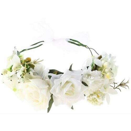 Венок на голову из цветов ободок для волос женский 1300₽