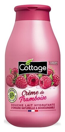 COTTAGE, Молочко для душа увлажняющее малина со сливками/ Moisturizing Shower Milk – RASPBERRY CREAM, 250 мл