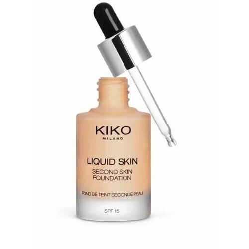 KIKO MILANO Тональная основа с эффектом второй кожи SPF 15 Liquid Skin Second Skin Foundation (30 Warm Beige)