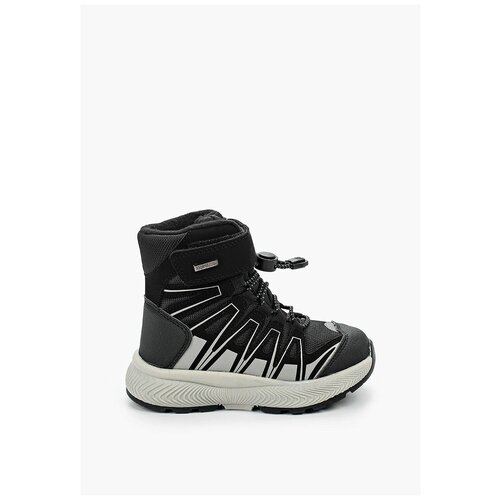 фото Ботинки makfly, зимние, на липучках, нескользящая подошва, размер 28, серый