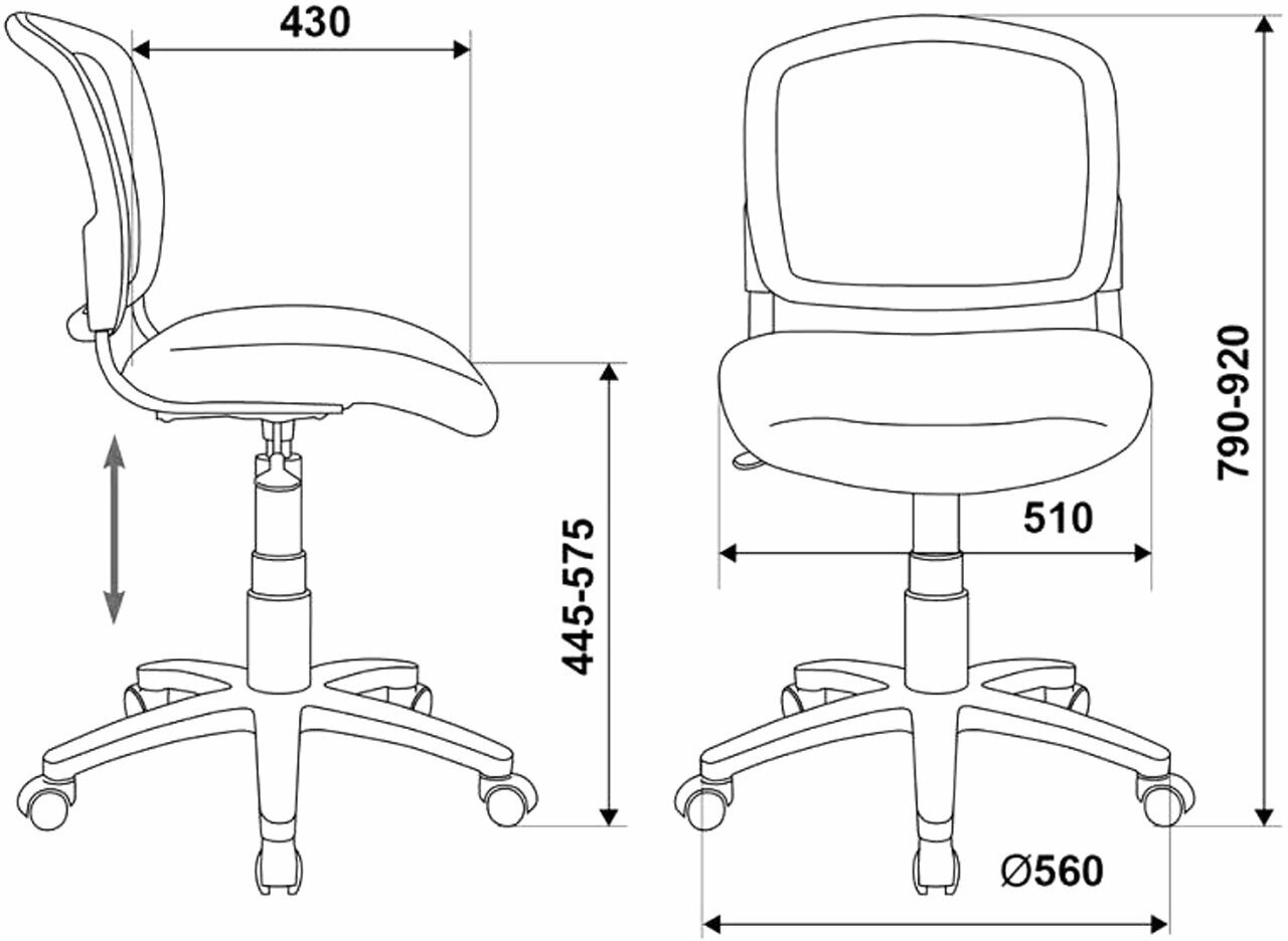 Кресло детское Бюрократ CH-W296NX, обивка: сетка/ткань, цвет: белый/серый Neo Grey - фото №10