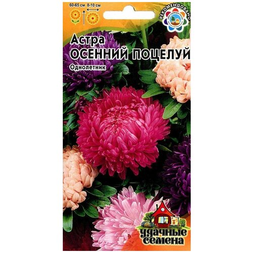 Семена Гавриш Удачные семена Астра Осенний поцелуй, смесь 0,3 г, 10 уп. семена астра осенний поцелуй смесь вес 0 1 г