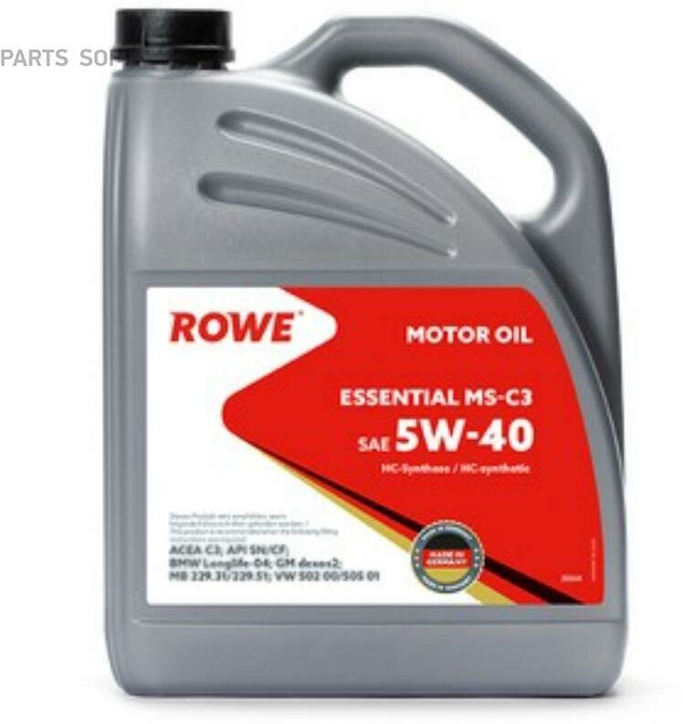 Моторное масло ROWE ESSENTIAL SAE 5W-40 MS-C3 4L ROWE / арт. 203654532A - (1 шт)