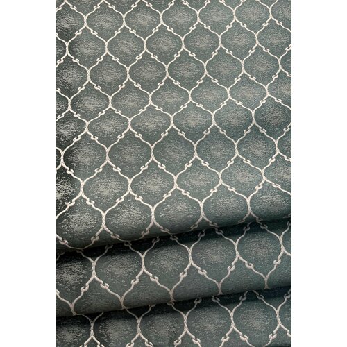 Ткань для штор Ромбы жаккард высота 300 см, на отрез, от 1 м, серый-пудра