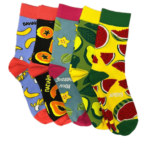 фото Носки яркий принт фруктовое аасорти 10 пар в крафт-коробке amigobs