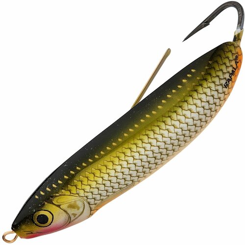 блесна для рыбалки колеблющаяся rapala minnow spoon 10см 32гр rfsh незацепляйка Блесна для рыбалки Rapala Minnow Spoon 32гр (незацепляйка) #RFSH