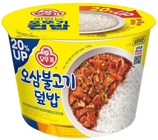 Рис с грудинкой и кальмаром Оттоги, 310 г, Южная Корея