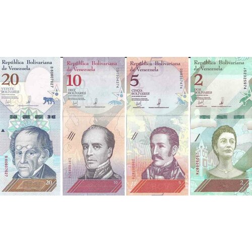 банкнота венесуэла 10000 боливар 2017 pick 98 13 12 2017 t310311 Подарочный набор из 8 банкнот, Венесуэла 2018 г. в. Состояние аUNC (без обращения)