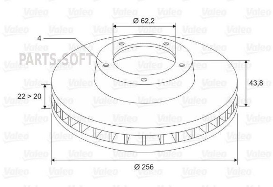 VALEO 297455 Диск торм. Fr HY SOLARIS 10-