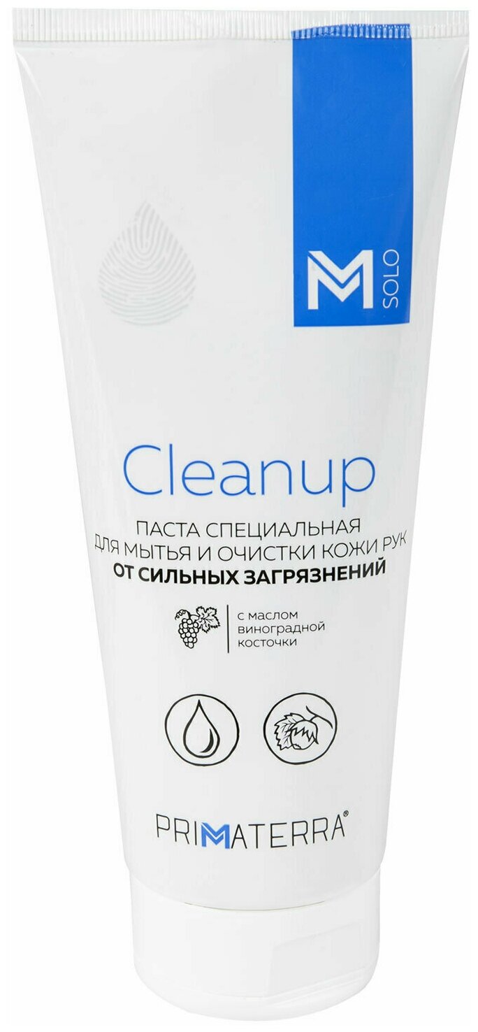 Паста очищающая M SOLO для кожи 200 мл Cleanup от загрязнений мазут смазки строительные смеси
