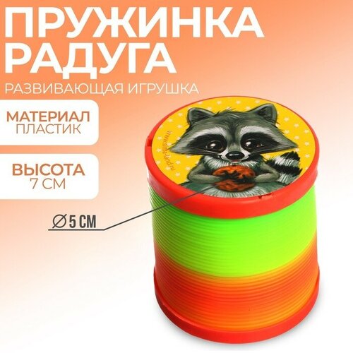 Funny toys Пружинка радуга «Енотик», d = 5 см