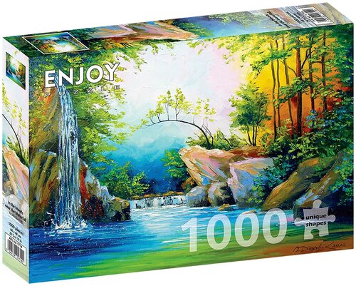 Пазл Enjoy 1000 деталей: В лесу возле водопада