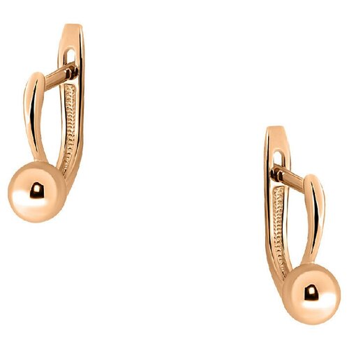 Серьги ЛЕНА ТОММИ, красное золото, 585 проба, золотой, красный