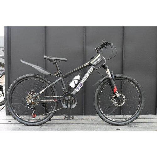 RICHIESTO Велосипед 24 дюйма для детей и подростков Алюминиевая рама черный 2115000₽