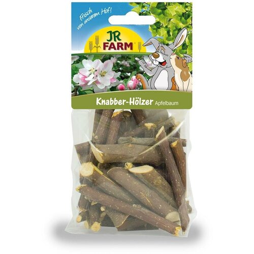 Jr farm 08230 Functional Apple Tree Nibble-Wood Лакомые палочки для грызения для всех видов грызунов, из яблони, 115гр, 115 гр (3 штуки)