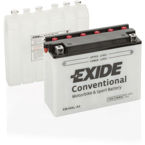 Аккумулятор мото EXIDE EB16AL-A2/YB16AL-A2 205x70x162