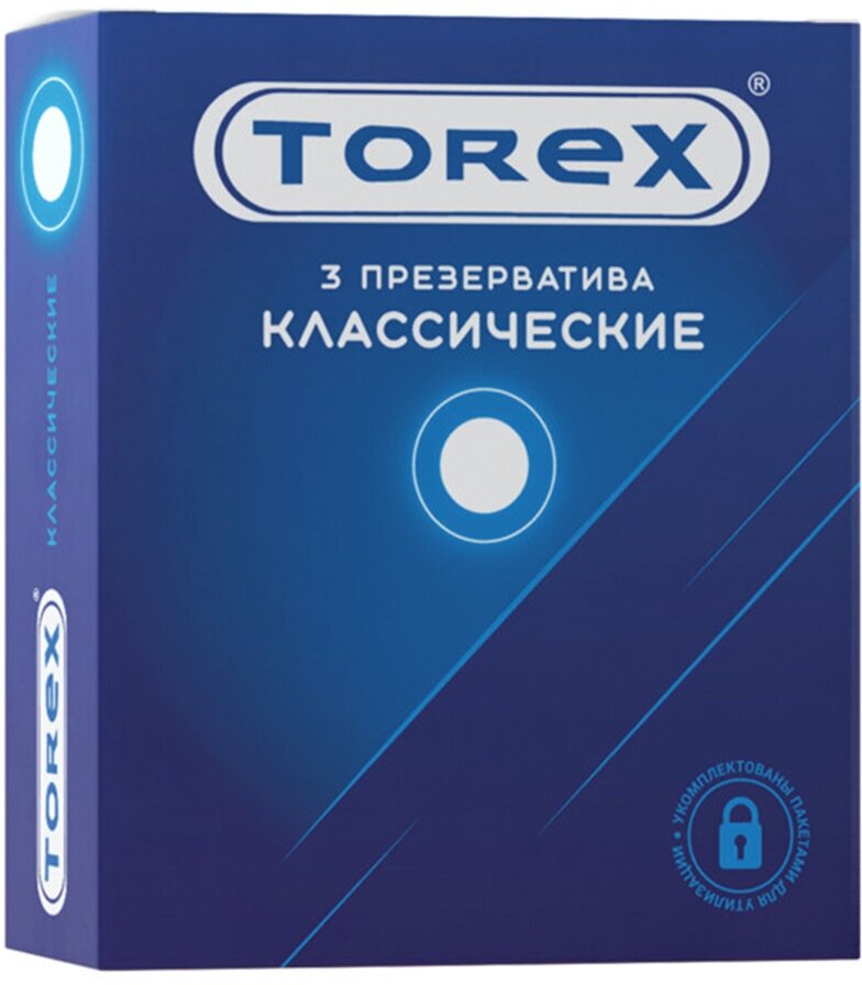 Презервативы классические TOREX латекс, №3, 18 см 00901