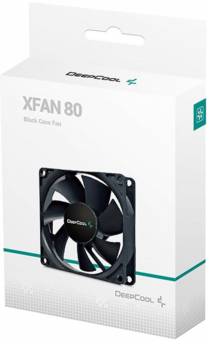 Вентилятор для компьютера DeepCool XFAN 80 Black DP-FDC-XF80 - кулер охлаждения в корпус на пк 80мм