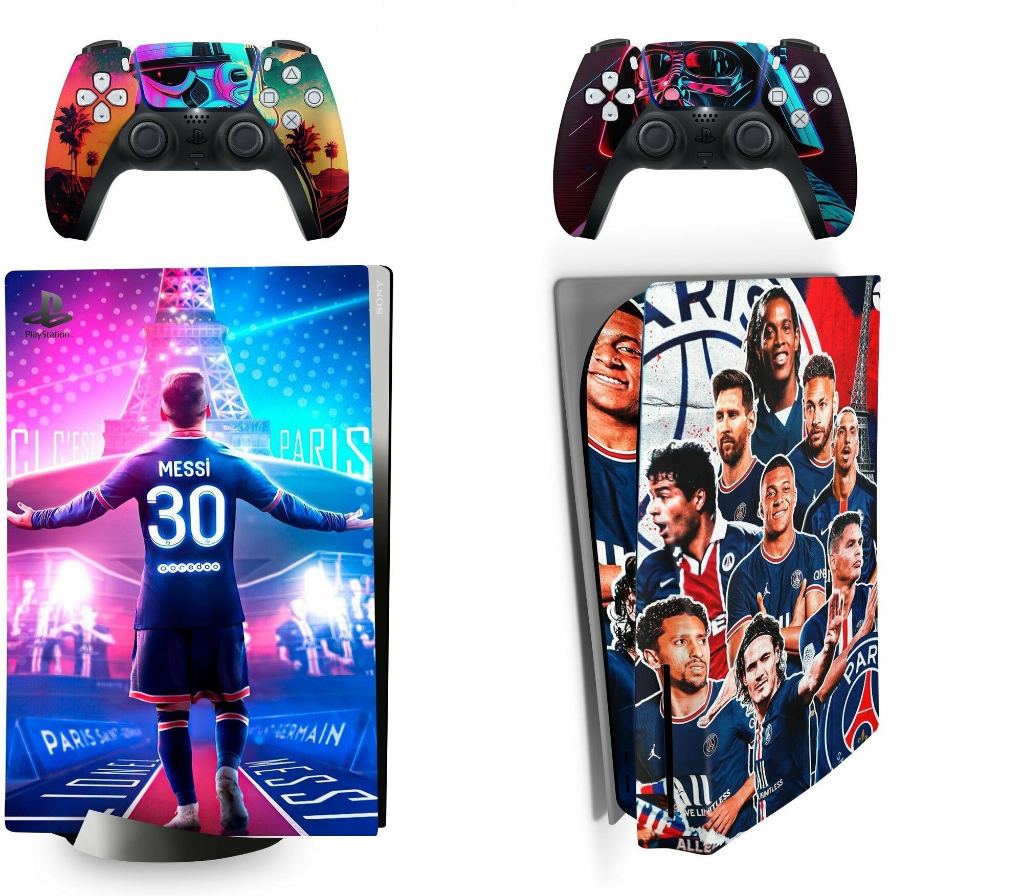 Набор наклеек Lionel Messi на игровую консоль Sony PlayStation 5 Disc Edition