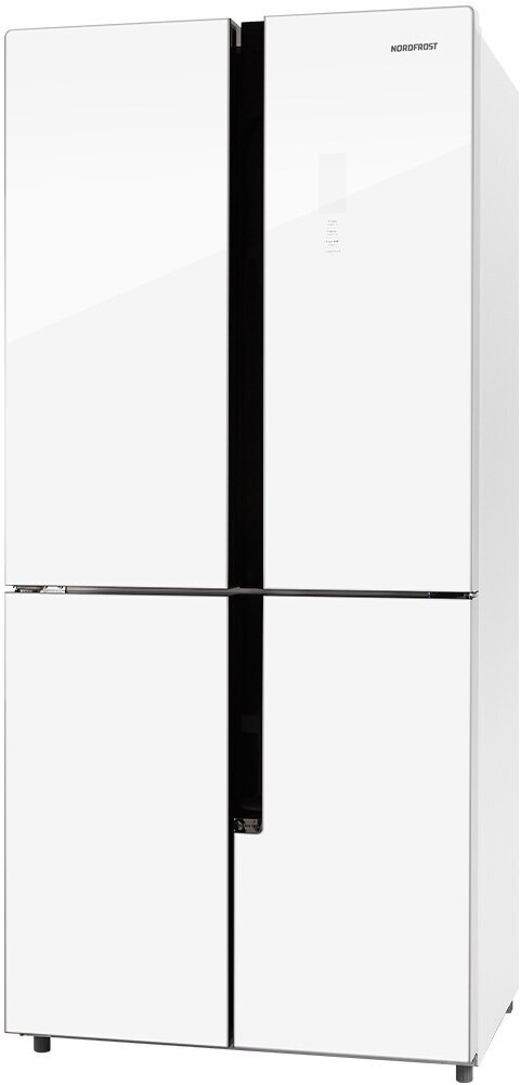 Холодильник NORDFROST RFQ 510 NFGW inverter, Cross Door, 470 л, белое мерцающее стекло - фотография № 3