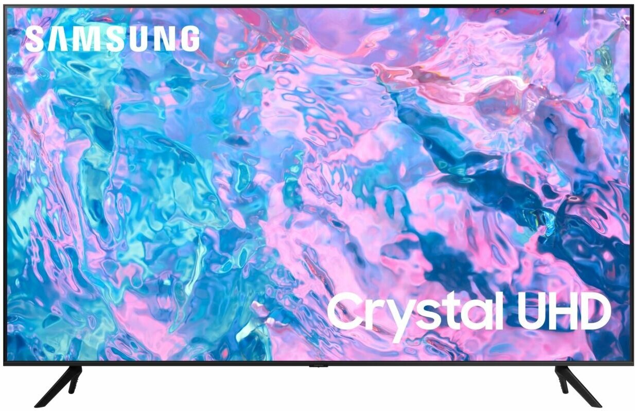 Телевизор Samsung 43 UHD, Smart TV, Звук (20Вт (2x10 Вт), 3xHDMI, 1xUSB, 1xRJ-45, Черный UE43CU7100UXRU