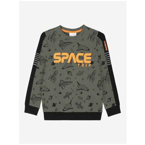 фото Лонгслив для мальчика, coccodrillo, размер 92, цвет хаки