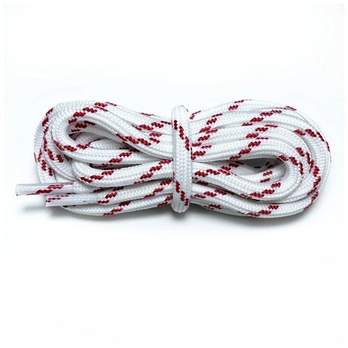 Шнурки LENKO белые с красными вкраплениями 160 см