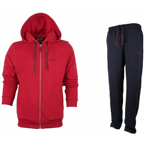 Костюм MONTANASPORT, олимпийка и брюки, прямой силуэт, карманы, капюшон, размер 50/52, красный