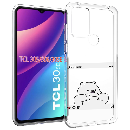 чехол mypads единоборства самбо медведь для tcl 30se tcl 305 tcl 306 tcl 30e задняя панель накладка бампер Чехол MyPads ледяной-медведь для TCL 30SE / TCL 305 / TCL 306 / TCL 30E задняя-панель-накладка-бампер