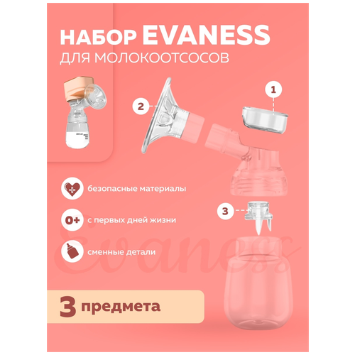 Набор запасных частей для электрических молокоотсосов Evaness (Серия GK, LA, Be care)