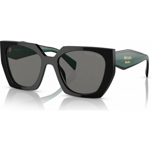 Солнцезащитные очки Prada, черный, серый prada солнцезащитные очки prada pr 58ws 1ab5z1 black [pr 58ws 1ab5z1]