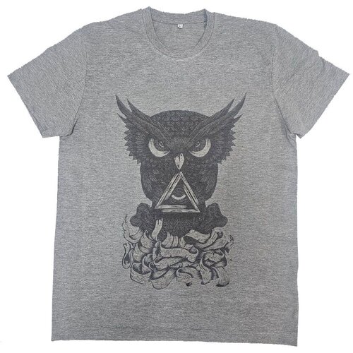 фото Футболка принт анималистический, размер 48, серый нет бренда