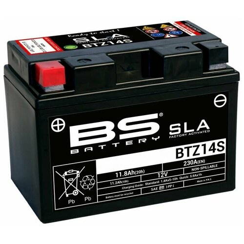 BTZ14S Аккумулятор BS Battery HONDA, YAMAHA, KTM YTZ14S