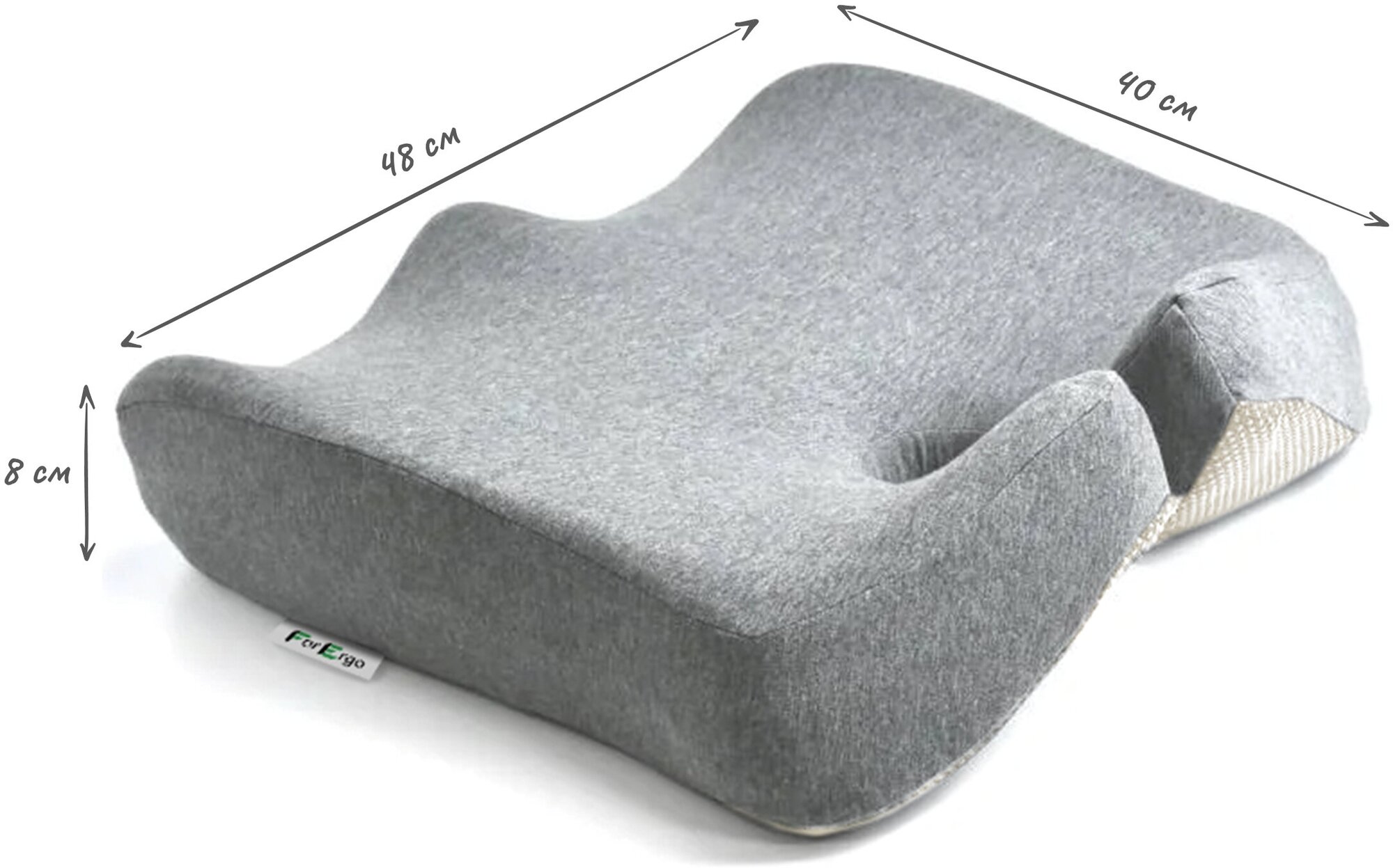 Ортопедическая подушка для офисного кресла для сидения автомобиля Контур сидушка форма U для исправления осанки послеоперационная против геморроя - фотография № 5