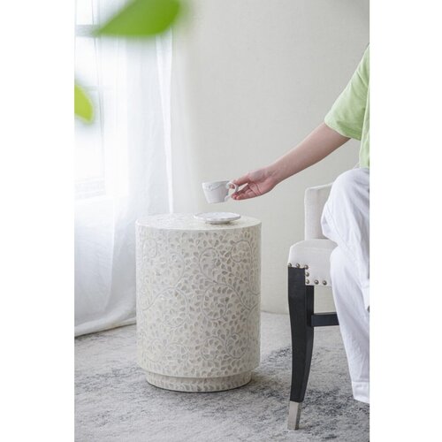 49921 Столик акцентный из раковин устриц 35x35x45см, Glasar