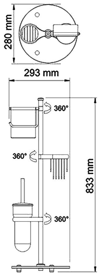 Комбинированная напольная стойка WasserKRAFT K-1256 - фотография № 3