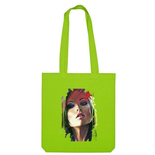 Сумка шоппер Us Basic, зеленый сумка девушка поп арт лицо краски глаза зеленое яблоко